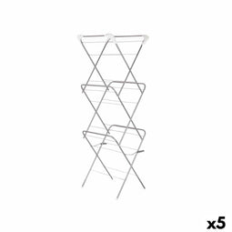 Vouwbare Waslijn Kipit WR4062A-1NB-488 Wit Zilverkleurig Polypropyleen Ijzer 47 x 41 x 136 cm Ver...
