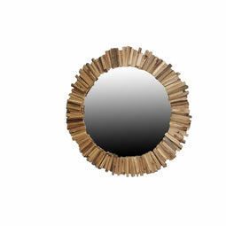 Wandspiegel DKD Home Decor Spar Kristal Natuurlijk Aluminium Boomstammen (112 x 4 x 112 cm)