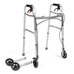 Vierwielige rolstoel met remmen TIMAGO JMC-C 3223 Zilver