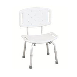 WILSON RF-820 REHA FUND Witte douchekruk met uitsparing en rugleuning