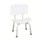 WILSON RF-820 REHA FUND Witte douchekruk met uitsparing en rugleuning