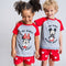 Zomerpyjama Minnie Mouse Rood Grijs Maat 8 Jaar