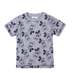 T-Shirt met Korte Mouwen voor kinderen Mickey Mouse Grijs Maat 4 Jaar