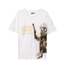 T-Shirt met Korte Mouwen The Mandalorian Bruin Maat 8 Jaar
