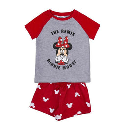 Zomerpyjama Minnie Mouse Rood Grijs Maat 4 Jaar