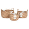 Basket spelset DKD Home Decor Wit Natuurlijk Touw Zeegras Boho 55 x 55 x 40 cm