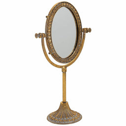 Spiegel met Ondersteuning Alexandra House Living Goud Hars 9 x 30 x 17 cm