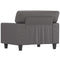 Fauteuil 60 cm kunstleer grijs