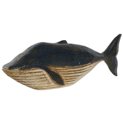Decoratieve figuren Home ESPRIT Wit Marineblauw Walvis 40 x 7 x 12 cm