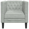 Fauteuil Chesterfield-stijl fluweel lichtgrijs