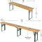 Complete Biertafelset standaard kwaliteit inklapbaar met 2 banken 50x220 cm