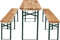 Complete Biertafelset standaard kwaliteit inklapbaar met 2 banken 50x220 cm
