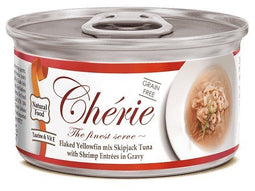 CHERIE Tuna with shrimp mix in gravy - nat kattenvoer - 80g