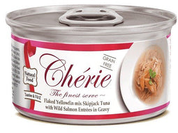CHERIE Tuna with salmon mix in gravy - nat kattenvoer - 80g