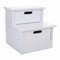 Kruk Alexandra House Living Wit Paulownia hout Hout MDF 34 x 34 x 34 cm Trap