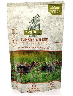 ISEGRIM Junior Turkey with beef - natvoer voor honden - 410g