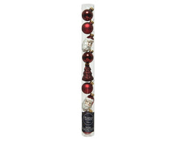 Decoris - Figuur glas l2.8b2.7h6 ossebloed ass 9st kerst