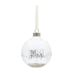 Rivièra Maison Wonderful Times Orn. silver Dia 10 SET van 4