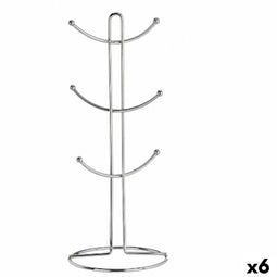 Hanger voor mokken Zilverkleurig Metaal 16 x 39 x 16 cm (6 Stuks)