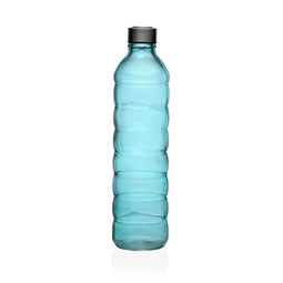 Fles Versa 1,22 L Blauw Glas Aluminium 8,5 x 33,2 x 8,5 cm