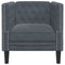 Fauteuil Chesterfield-stijl fluweel donkergrijs
