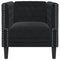 Fauteuil Chesterfield-stijl fluweel zwart
