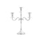 Kroonkandelaar Zilverkleurig Aluminium 22 x 27,5 x 9 cm (6 Stuks)