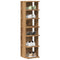 Schoenenkast 28x27x102 cm bewerkt hout artisanaal eikenkleurig
