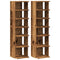 Schoenenkasten 2 st 28x27x102 cm bewerkt hout oud houtkleurig