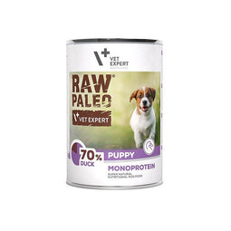 RAW PALEO Puppy Monoproteïne Eend - natvoer voor puppy's - 400 g