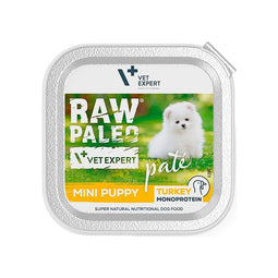 RAW PALEO Pate Mini Puppy Kalkoen - natvoer voor puppy's - 150 g