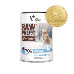 RAW PALEO Adult Monoproteïne Kabeljauw - natvoer voor honden - 400 g