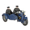 Gietijzeren politie motorfiets met zijspan