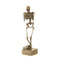 Bronzen skelet met schedel in de handen