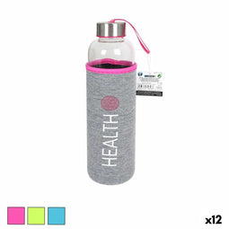 Glazen Fles met Neopreen Hoes Bewinner 600 ml (12 Stuks)
