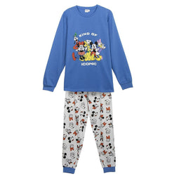 Pyjama Mickey Mouse Blauw (Volwassenen) Maat XL