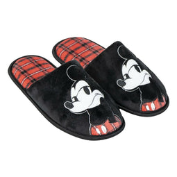 Slippers Voor in Huis Mickey Mouse Zwart Schoenmaat 42-43