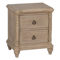 Nachtkastje Natuurlijk Sparrenhout Hout MDF 48 x 38 x 56 cm