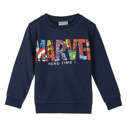 Kindersweater zonder Capuchon Marvel Donkerblauw Maat 4 Jaar