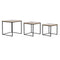 Set van 3 tafels DKD Home Decor Zwart Metaal 45 x 45 x 45 cm Hout MDF