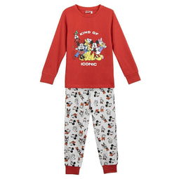 Pyjama Kinderen Mickey Mouse Rood Maat 10 Jaar