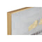 Canvas Home ESPRIT Wit Gouden polyestyreen Canvas Abstract 101,5 x 4 x 101,5 cm (2 Stuks)