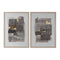 Canvas Home ESPRIT Bruin Beige polyestyreen Plexiglas Abstract Stads 74 x 4,5 x 104 cm (2 Stuks)
