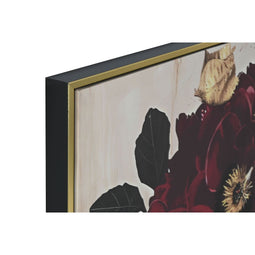 Canvas Home ESPRIT Zwart Kastanjebruin polyestyreen Canvas Blommor Modern 82 x 3,5 x 122 cm (2 St...
