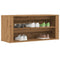 Schoenenbankje 100x35x45 cm bewerkt hout artisanaal eikenkleur
