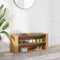 Schoenenbankje 100x35x45 cm bewerkt hout artisanaal eikenkleur