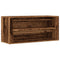 Schoenenbank 100x35x45 cm bewerkt hout oud houtkleurig