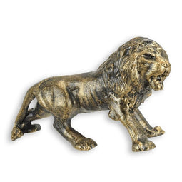 Gietijzeren sculptuur van een leeuw