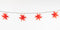 Anna's Collection - 10Pcs Red 3D Star 6,5Cm / 10Led Warm White 1,5M / 5M Transpa