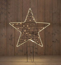 Anna's Collection - Smd Star With Led Inside 80 cm 30 cm Stick 350 Led Warm White